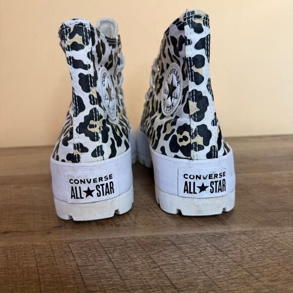 Converse CTAS Lugged Platform High Top Sneakers Women’s 7 leopard shoes - Picture 5 of 8